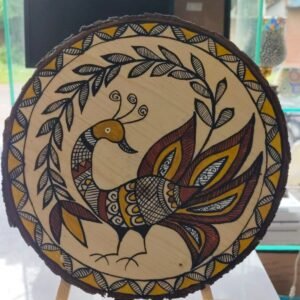 tea coster with sohrai painting